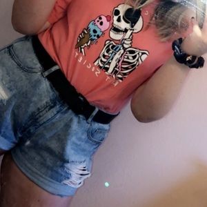 riot society t-shirt coral pink